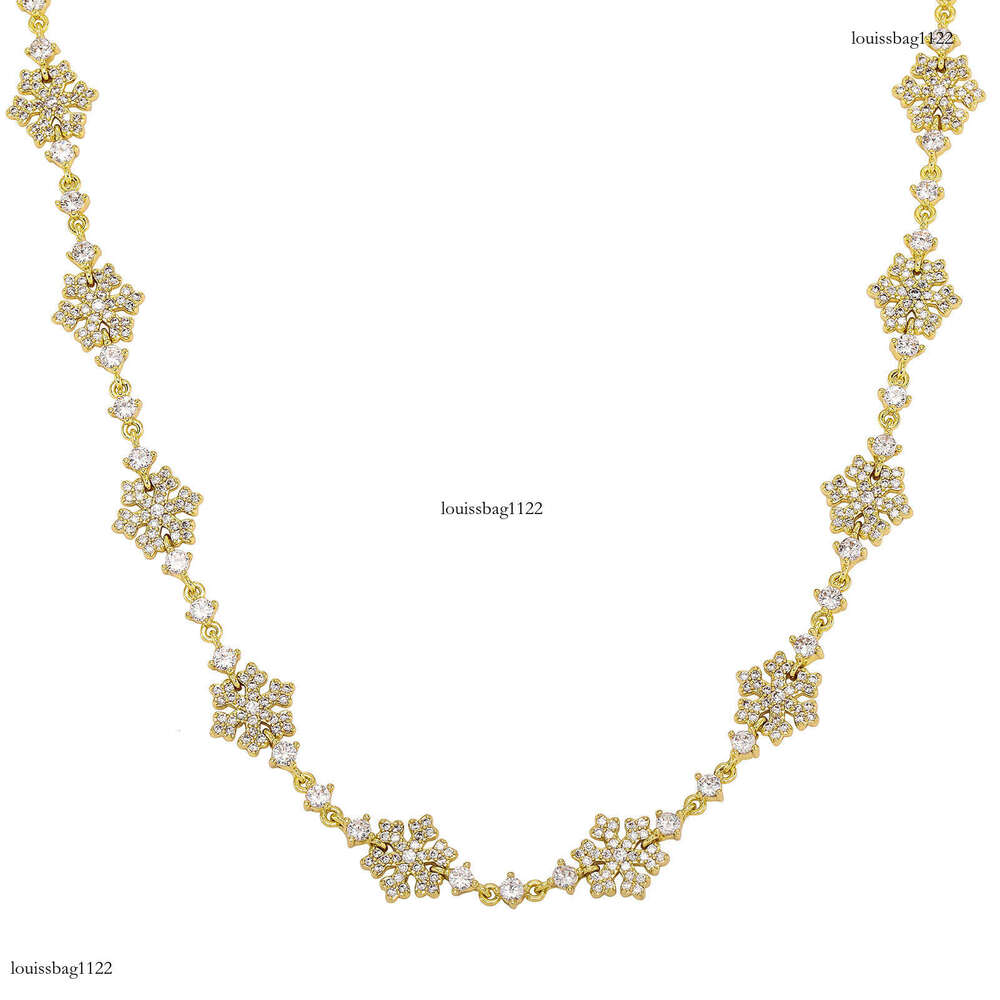 Jewelry Full Dia Christmas Snowflake Necklace Women's Clavicle Chain Niche High-end Design Bracelet
