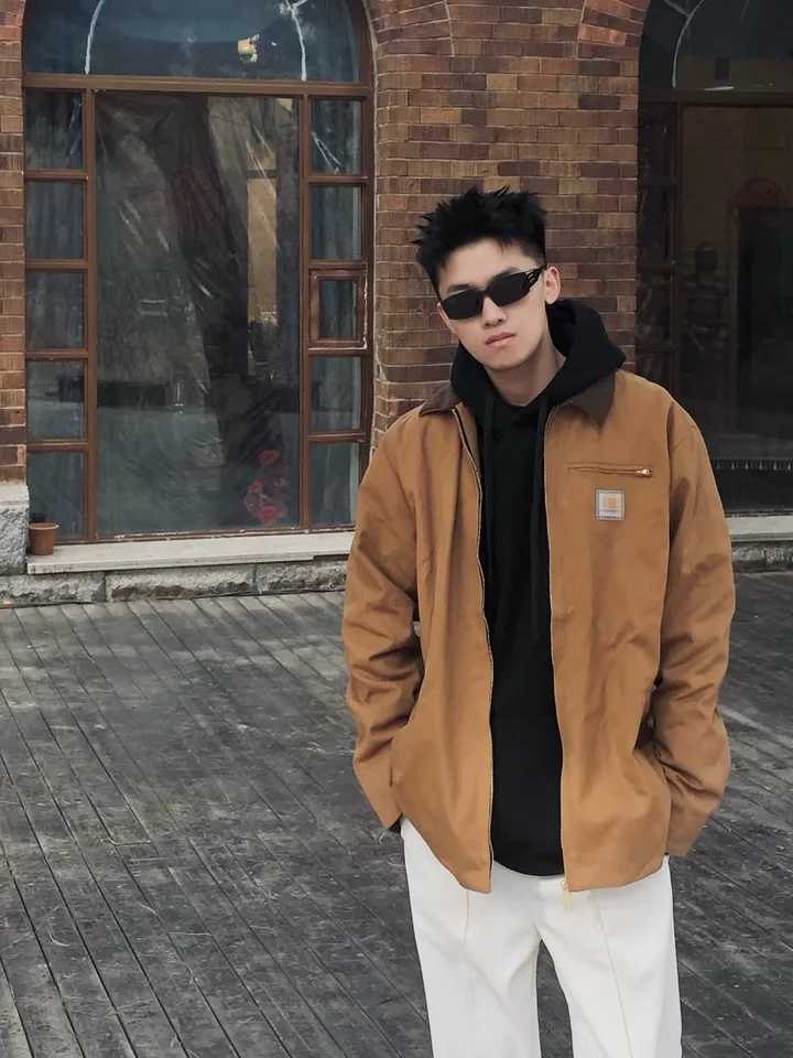 Retro American Khaki Workwear Jacket Zipper Collar Mens Snake Couples Spring Autumn Trendy Outerwear Casual Sle W250809