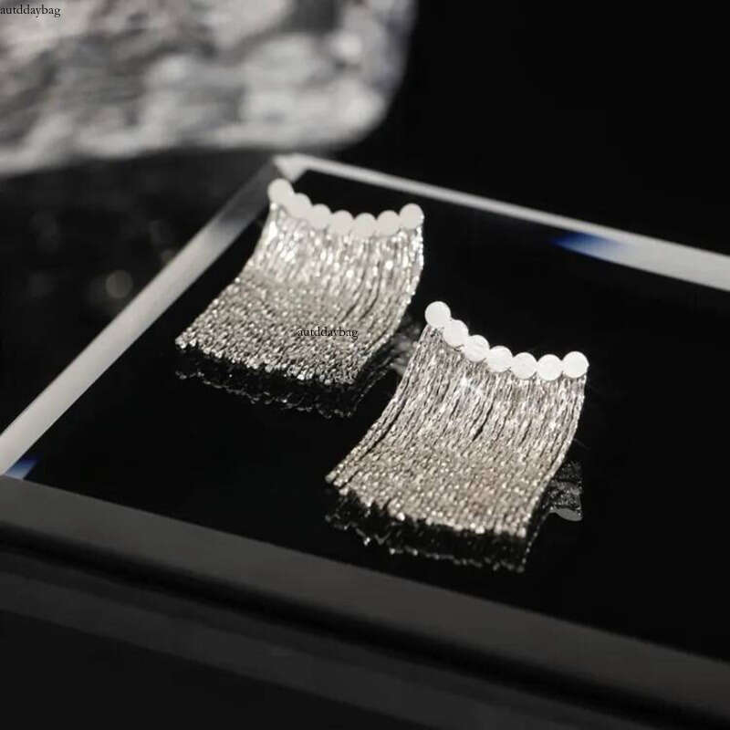 2024 Top Sell Dangle Earrings Jewelry Sterling Sier Fill Metal Chain Party Women Wedding Drop Tassels Earring For Mother Day Gift