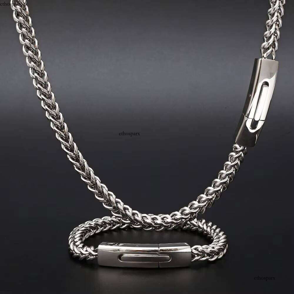 Hip Hop Jewelry Gold Plated Mens Stainless Steel Franco Chain Necklace