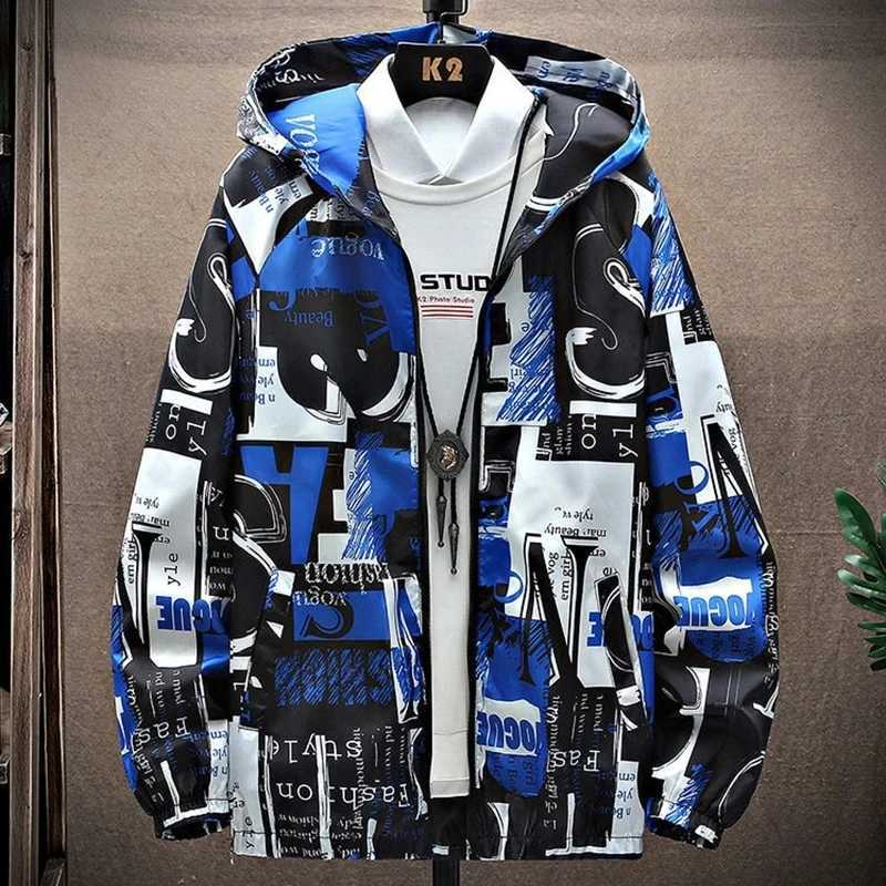 2024 Spring Autumn New Mens Windbreakers Casual Hooded Jacket New Cool Waterproof Coat Male Outerwear W250809