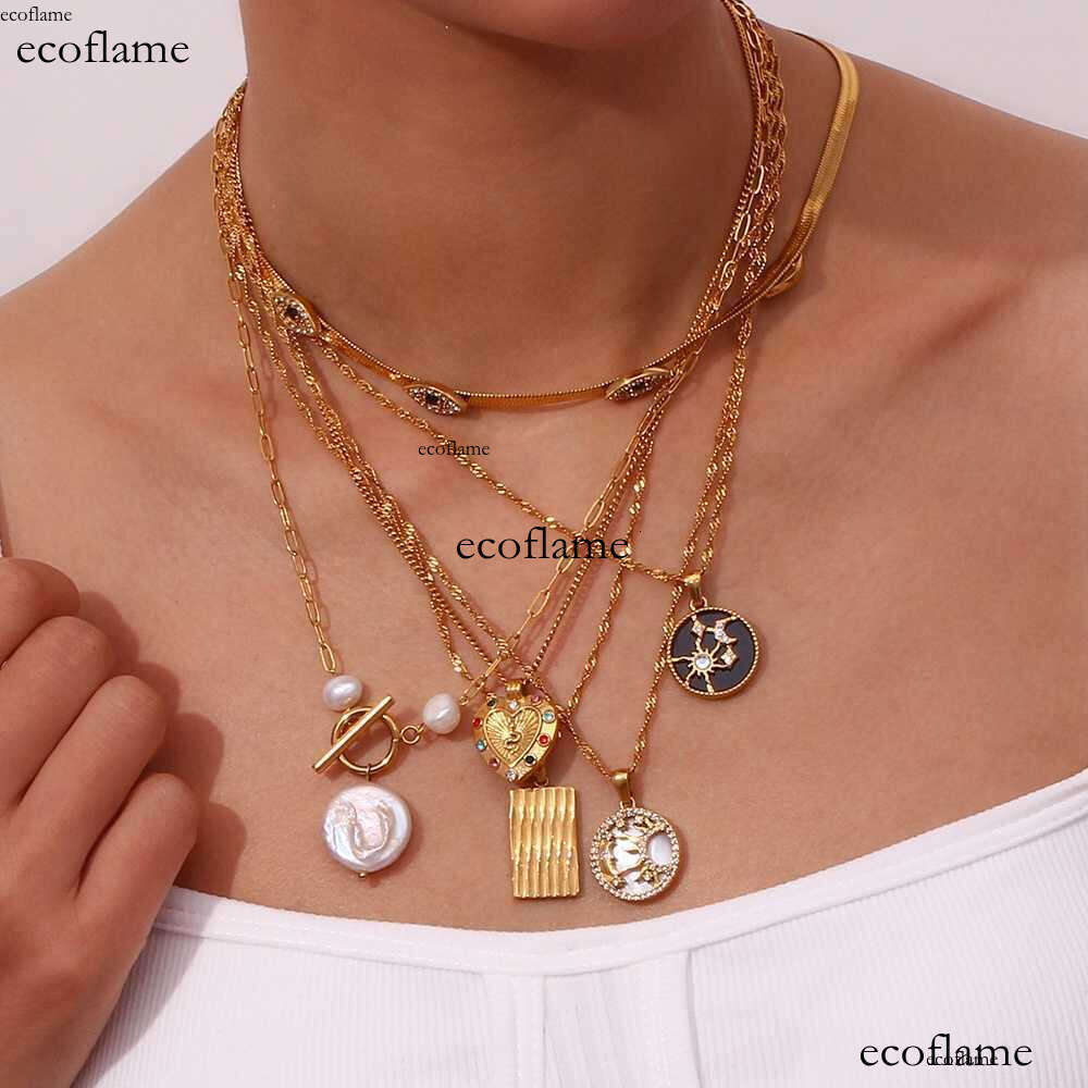 2023 Jewelry Water Proof Tarnish Free Fresh Water Pearl Stainless Steel Necklace Jewelry Set For Woman Choker