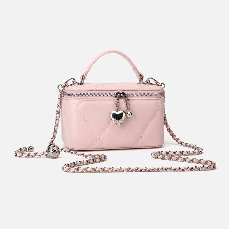 Hot Korean Version Of The Light Niche High-End Ladies Crossbody 2025 Summer New Commuter Pink Quilted Box Bag Versatile Fashion Exquisite