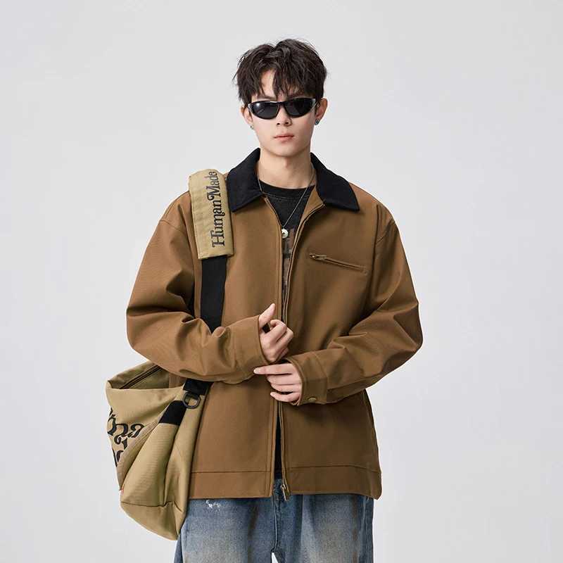 2025 new high-quality outdoor workwear two-tone lapel jackets for men and women and couple sportswear and casual jackets. W250809