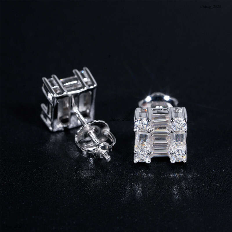 ICED OUT Irregular Moissanite EarringIced Out VVS Real Gold Plating Trade Special