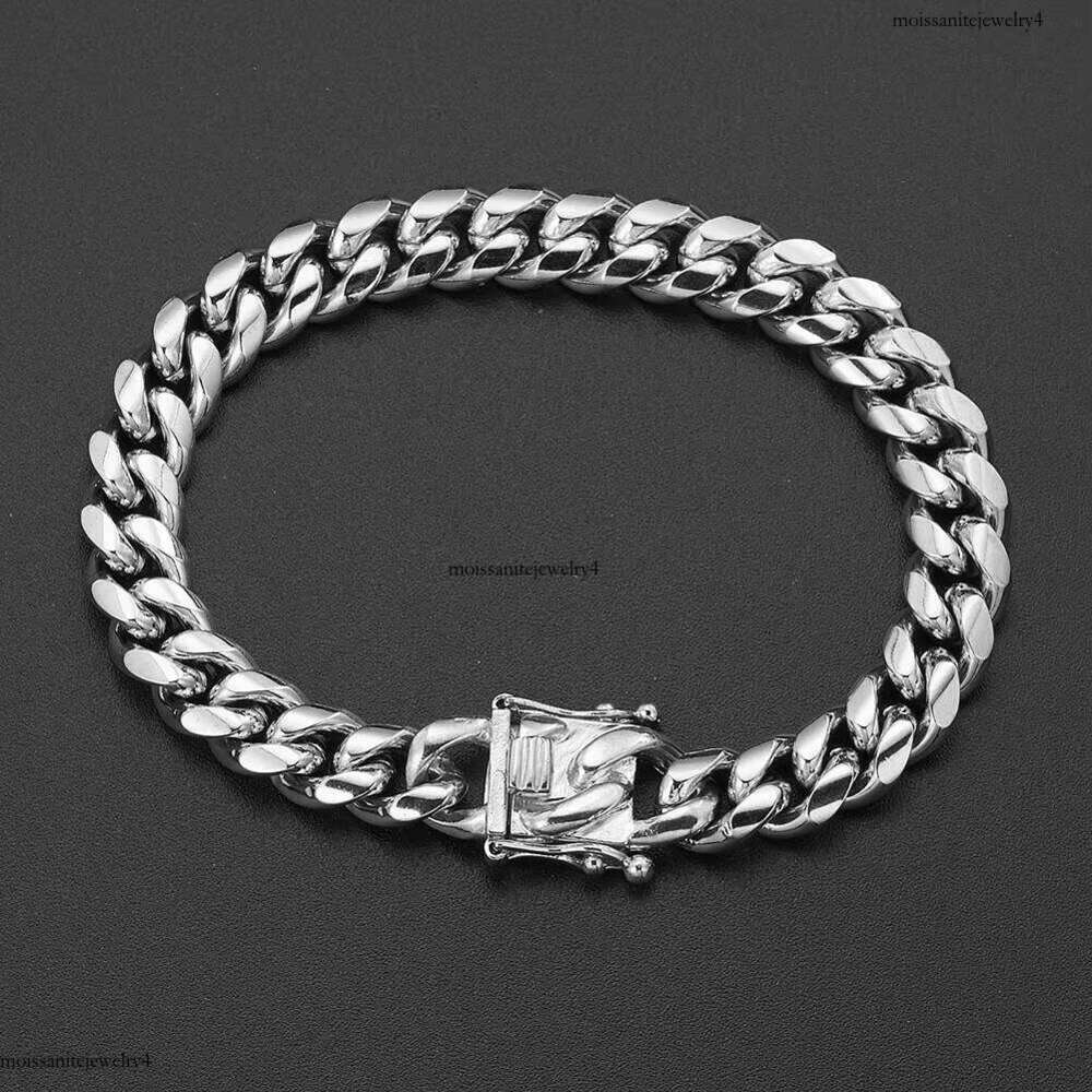 Factory Custom 15mm Real Sterling Sier Gold Plating Hip Hop Fine Jewelry Miami Cuban Link Chain