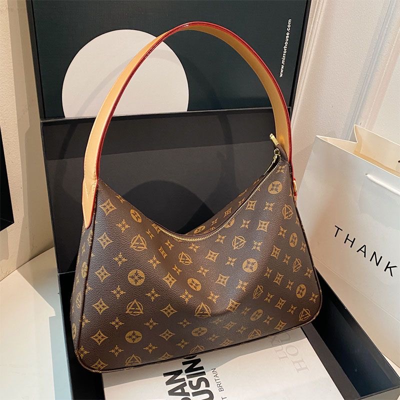 2025 New Designer Bag Luxury Shoulder Bag Leather Crossbody Shoulder Underarm Bag Ladies Women's Fashion Printed Zipper Closure Purse A++