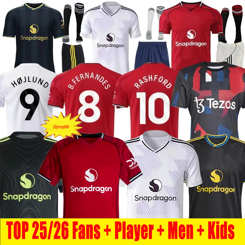 24 25 26 United Retro Soccer Jerseys GARNACHO HOJLUND MARTINEZ YORO football shirt B. FERNANDES Football Shirts men kids kits MAINOO ZIRKZEE AMAD training uniform