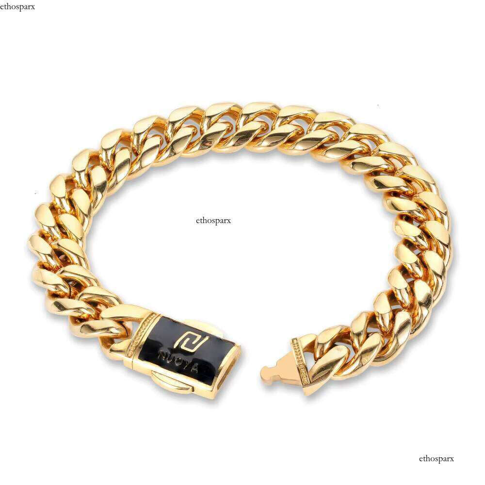 Nuoya Plated Jewelry Gold Custom Chains Necklace Stainless Steel Cuban Chain for Men