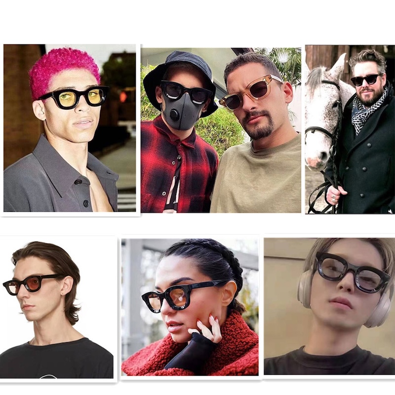Designer Polarized Sunglasses Men Steampunk Oversized Glasses Vintage Women Goggles Gothic Y2K Futuristic Cool INS Niche Circular High-end Sturdy Meta