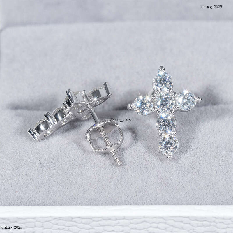 ICED OUT New Moissanite CrosIced Out VVS Gold Plated Bestseller Classic Earrings for Men and Women