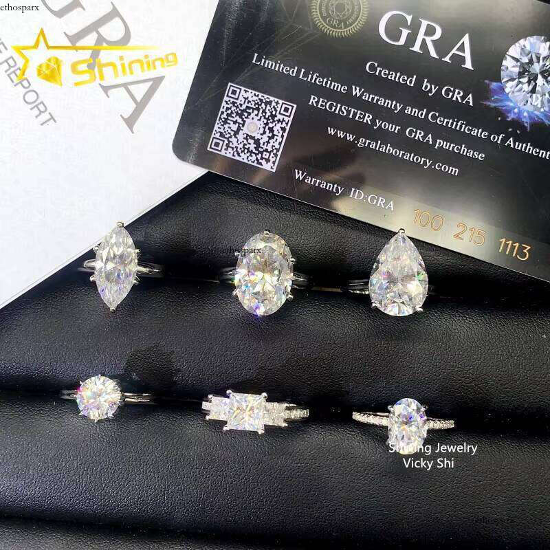 Fashion Jewelry New Style Sterling Silver Women's Fancy Cut Ice Silicon Stone Engagement Ring