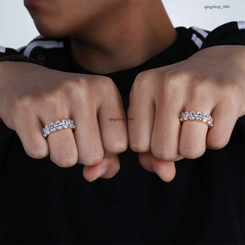 Heart-Shaped Zircon Couple Hip-Hop Style Rings HIPHOP RING