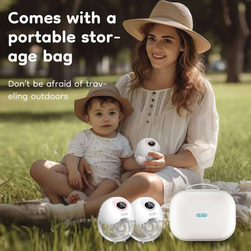 MAMIJOY 2PCS Wearable Electric Pump 4 Modes 36Suction Levels Silent Leak-Proof Hands Free Breast Pumps Breastfeeding EB50