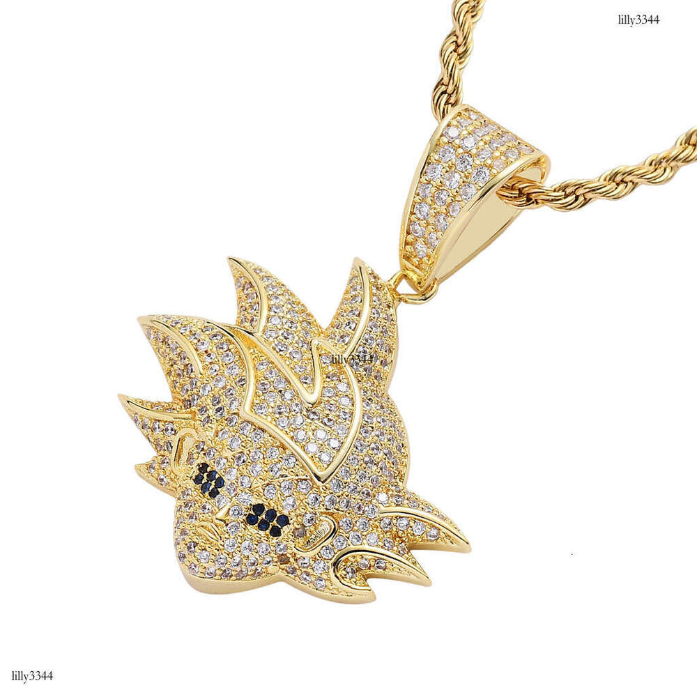 Hip Hop Accessories Super Saiyan Dragon Ball Kakarot Son Goku Cartoon Anime Character Pendant