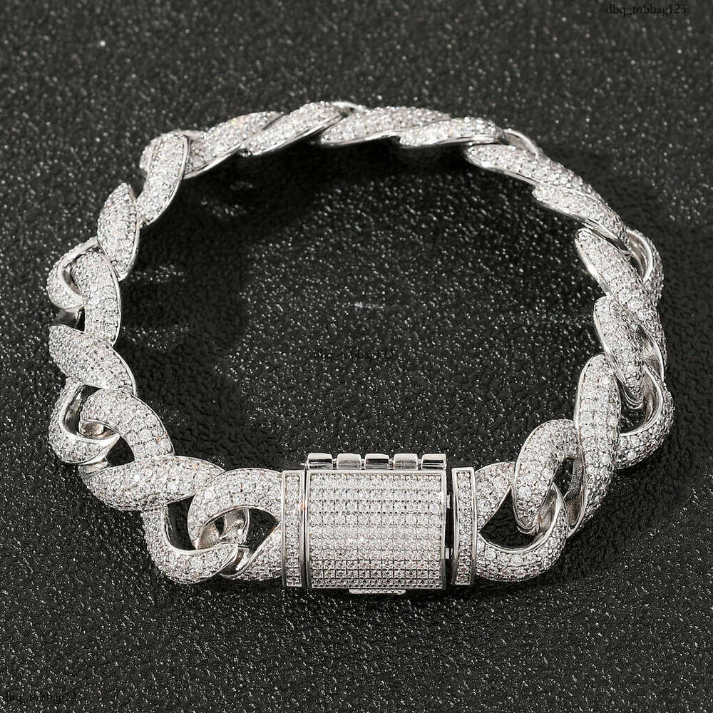 New Style Figure-8 Infinite Cuban Micro-Paved Zircon Trendy Bracelet Hip-Hop Big Gold Chain
