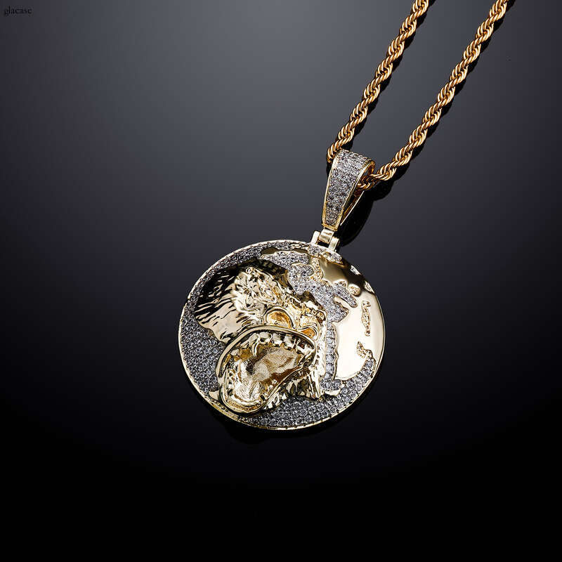 Hip Hop Rap Necklace Jewelry Full Moissanite chain Personality Exaggerated Fashion Pendant Accessories for Men and Women