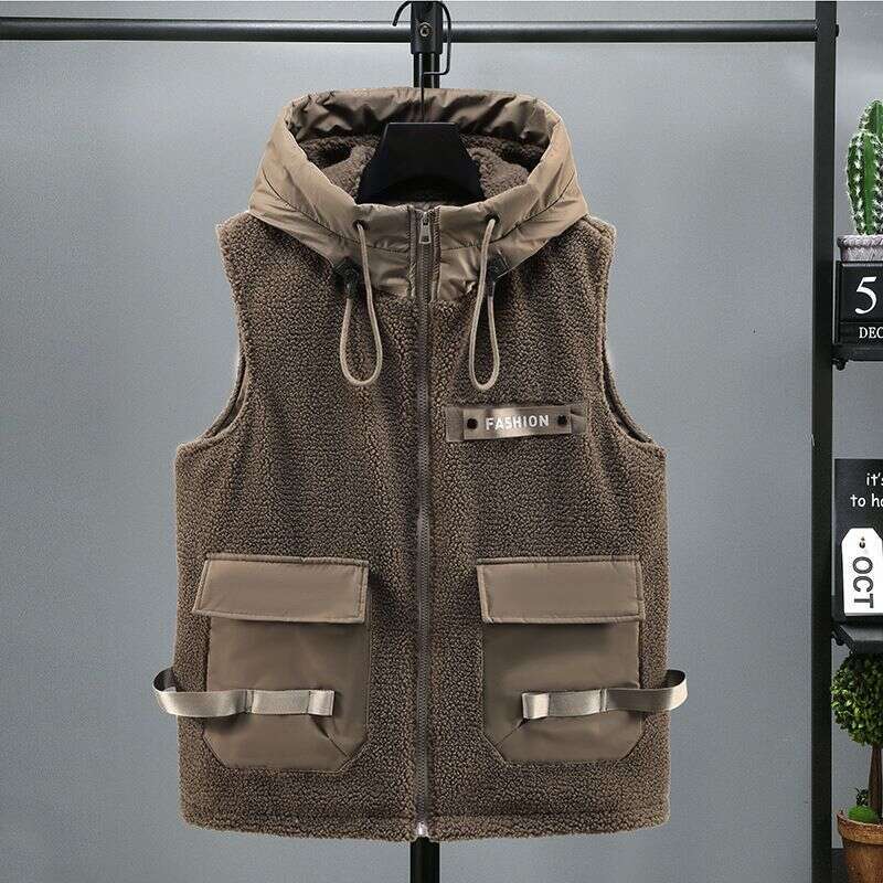 Clothing Fashion Plus Veet Men's New Autumn And Winter Cotton Waistcoat Thick Warm Vest Jacket