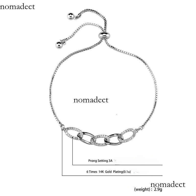 INS Style Inlaid Fashion Women's Individually Wrapped Geometric Adjustable Length Bracelet Gold Australia