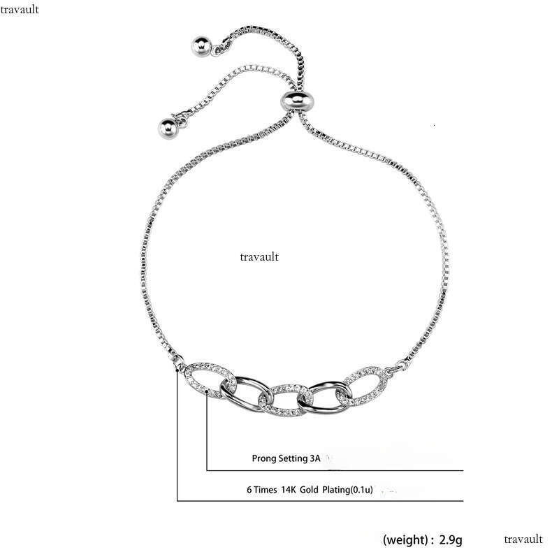 INS Style Inlaid Fashion Women's Individually Wrapped Geometric Adjustable Length Bracelet Gold Australia