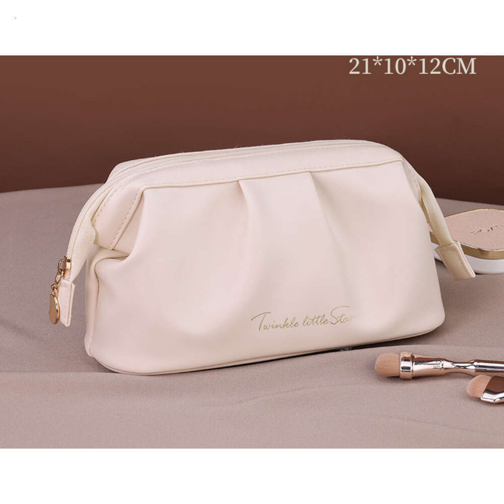 Rose Story PU Waterproof Makeup Bag Large Capacity High-end Travel Small Portable Women's Handbag Ins Style Clutch