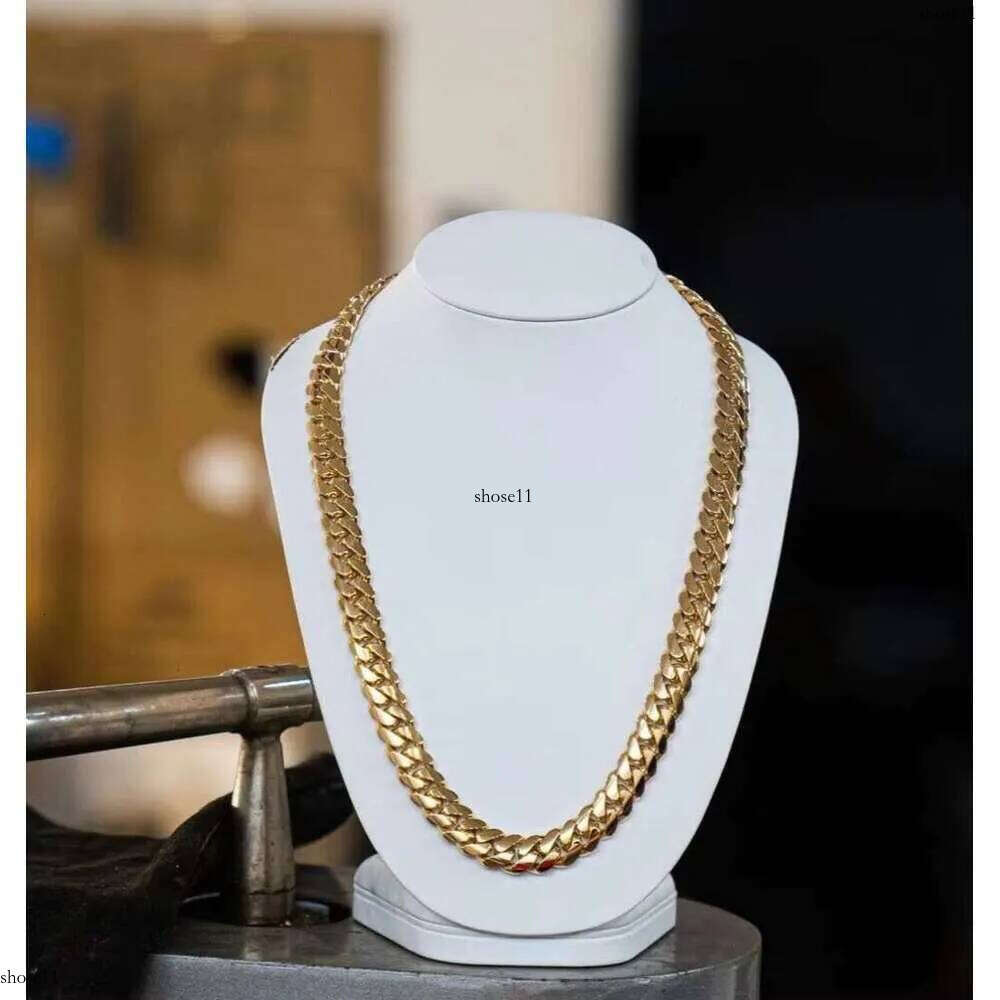 11Mm Miami K Chain Sterg Hip Hop Curb Sier Rapper Men Cuban Necklace
