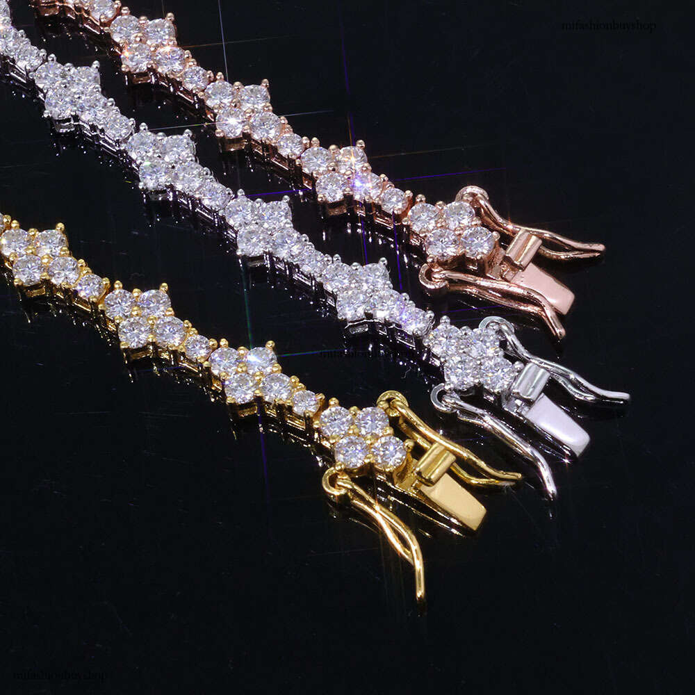 Hip Hop 6.5mm Buckle Airplane Tennis Chain Trendy Jewelry Bracelet Simple Versatile Accessory