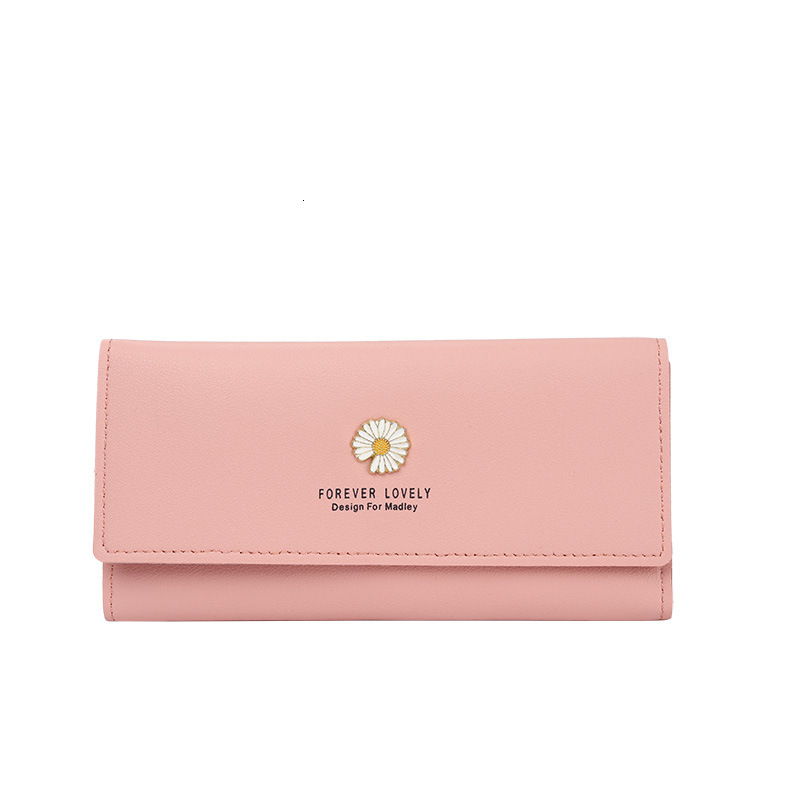 Luxury Bag 2025 Korean Style New Women's Long Zipper Wallet Large Capacity Simple Daisy Versatile Clutch Phone Bag