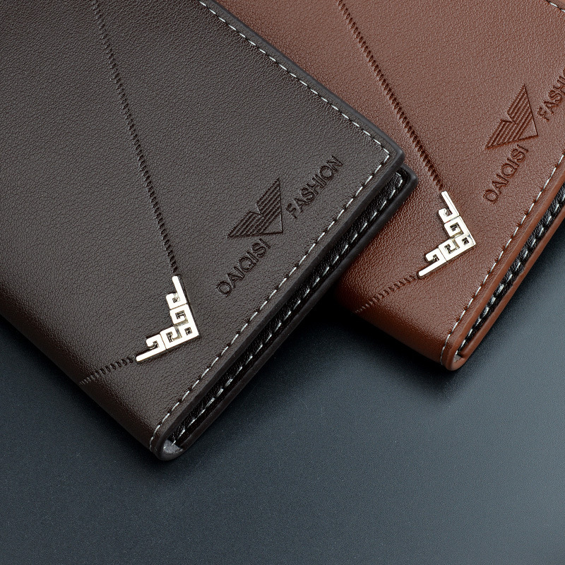 New Men's Wallet Designer Bag Long Vertical Thin Youth Soft Leather Wallet Multi-card Slot Large Capacity Fashion Luxury Bag Suit Bag