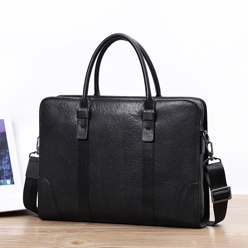2024 New Genuine Leather Men's Handbag Luxury Bagfree Shipping Designer Top Layer Cowhide Men's Single Shoulder Crossbody Bag Fashion Briefc