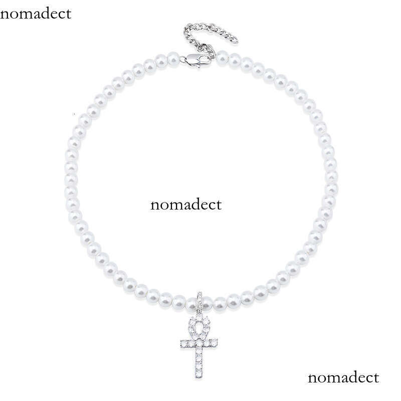 6mm-8mm White Pearl Unisex Necklace Free Combination Hip Hop Personality Jewelry Pendant