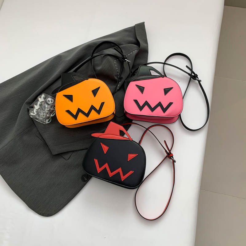 New Halloween Pumpkin Designer Bag Bag Fashion Versatile Cross-border Wholesale Quirky Women's Shoulder Bag Luxury Bag High-end Small Bag