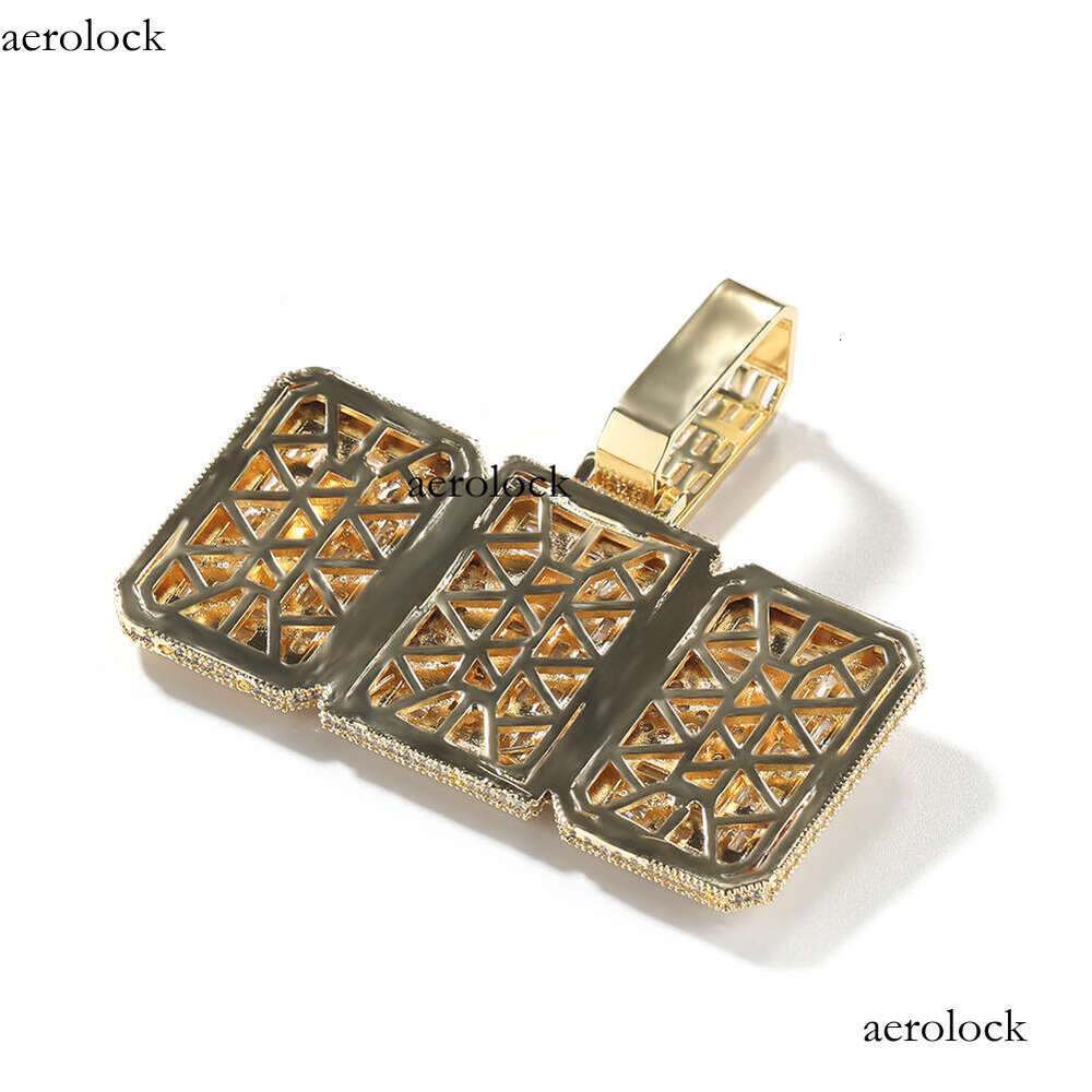 Hip-Hop Rhinestone Sterling Silver Material GUU Letter Pendant Ins Niche Personality Necklace Men's Jewelry