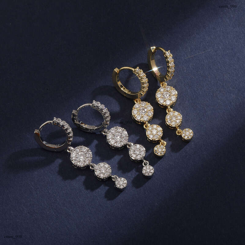 Live Full Dia Water Drop Tassel Unisex Simple Earrings Personality Accessories Celebrity Style