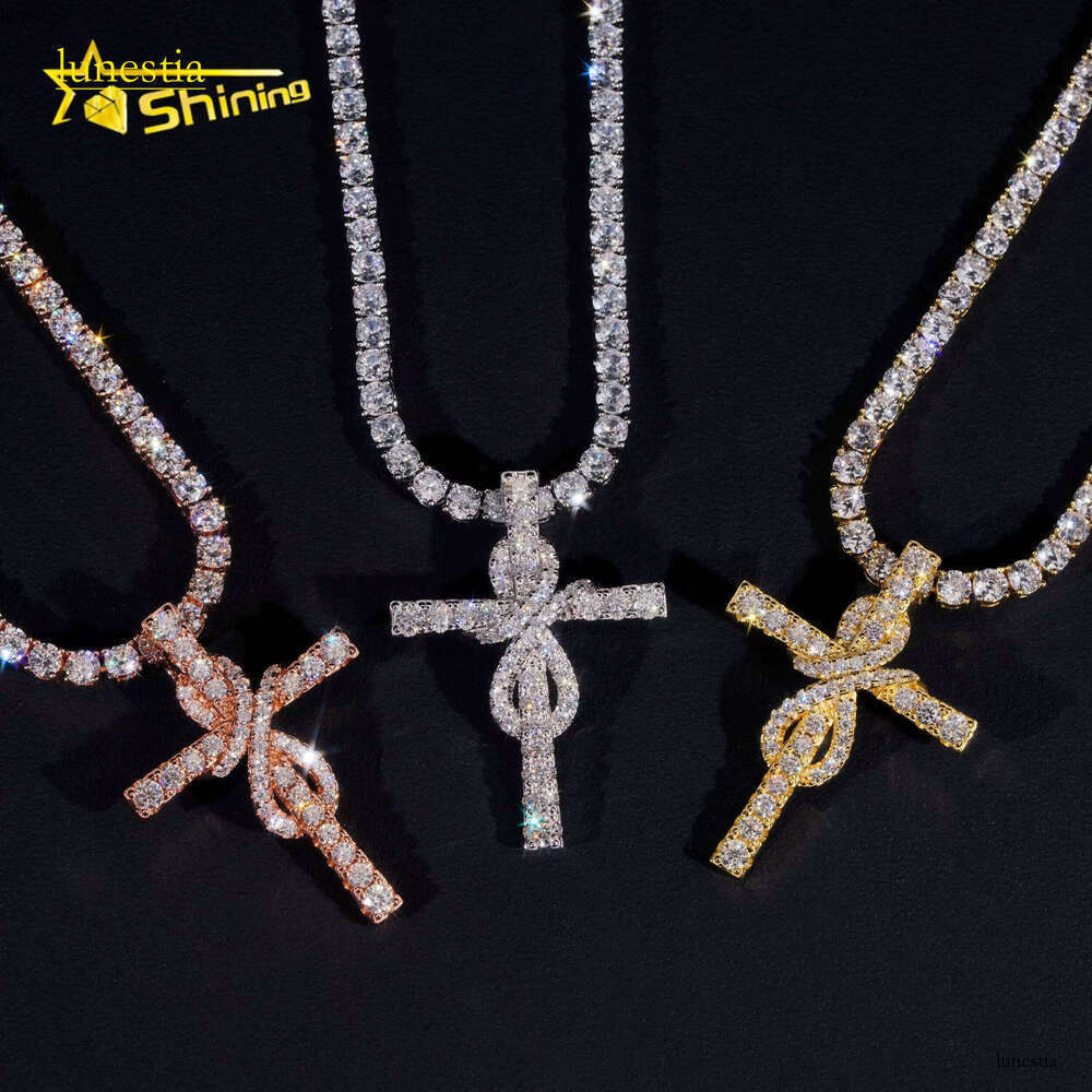Sterling Sier Jewelry New Arrivals Hip Hop VVS Dia Iced Out Moissanite Cross Pendant