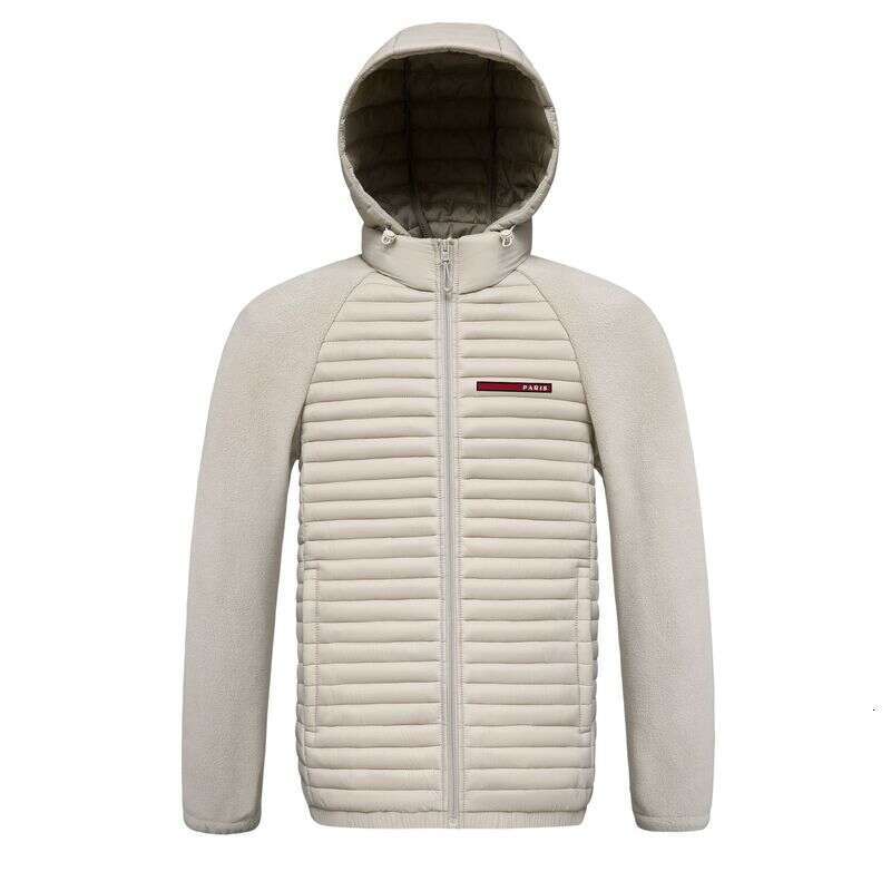 Clothing 25 New Cross Border Winter Men's Long Strip Detachable Hooded Spliced Sleeves Popular Cotton Coat