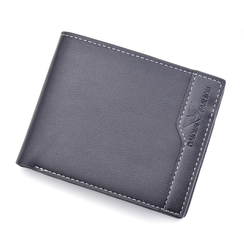 New Men's Wallet Designer Bag Short Luxury Bag Style Money Clip For Young Men Multi-card Slots Fashion Patchwork Casual Business Thin Soft Leathe
