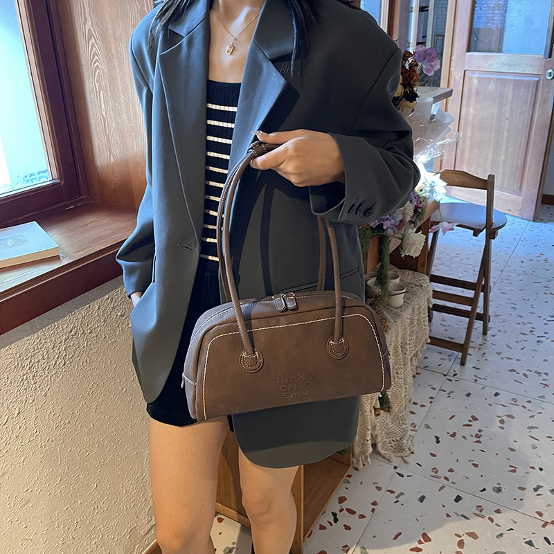 Vintage Fashion Underarm Bag For Women Luxury Bag New Melad Designer Bag Bowling Bag 2025 Early Autumn Trendy Versatile Casual Shoulder Bag