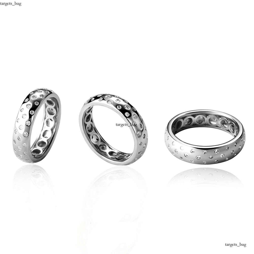 Elegant and Unique High-End Starry Sky Zircon Simple Fashion Diamond-Studded Ring from Jinao Jewelry Factory