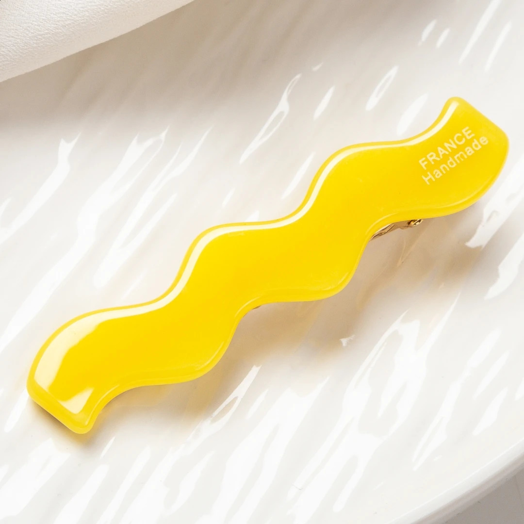 Prettyou Hairpins 6.5cm Hair Clips Wave Shaped Summer Side Clips Acetate Alligators for Girls Hair Accessories 250807