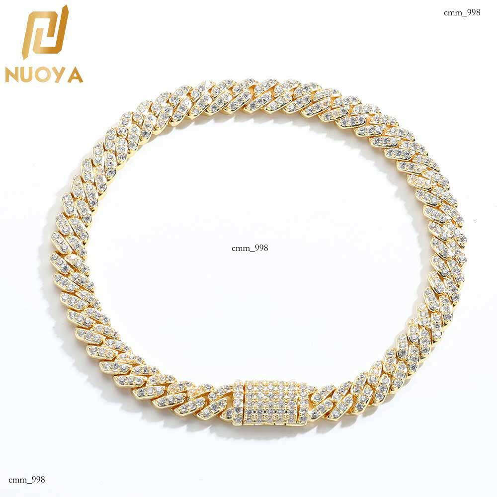 Hip Hop 6mm Single Row Full Zircon Cuban High-end Accessories Men's Bracelet Jewelry