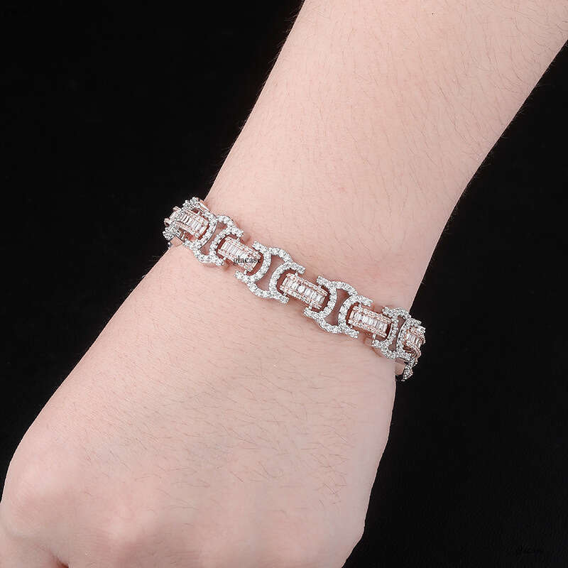 Chain Cuban Full Zircon Hip-Hop Unisex Jewelry Bracelet Bilng