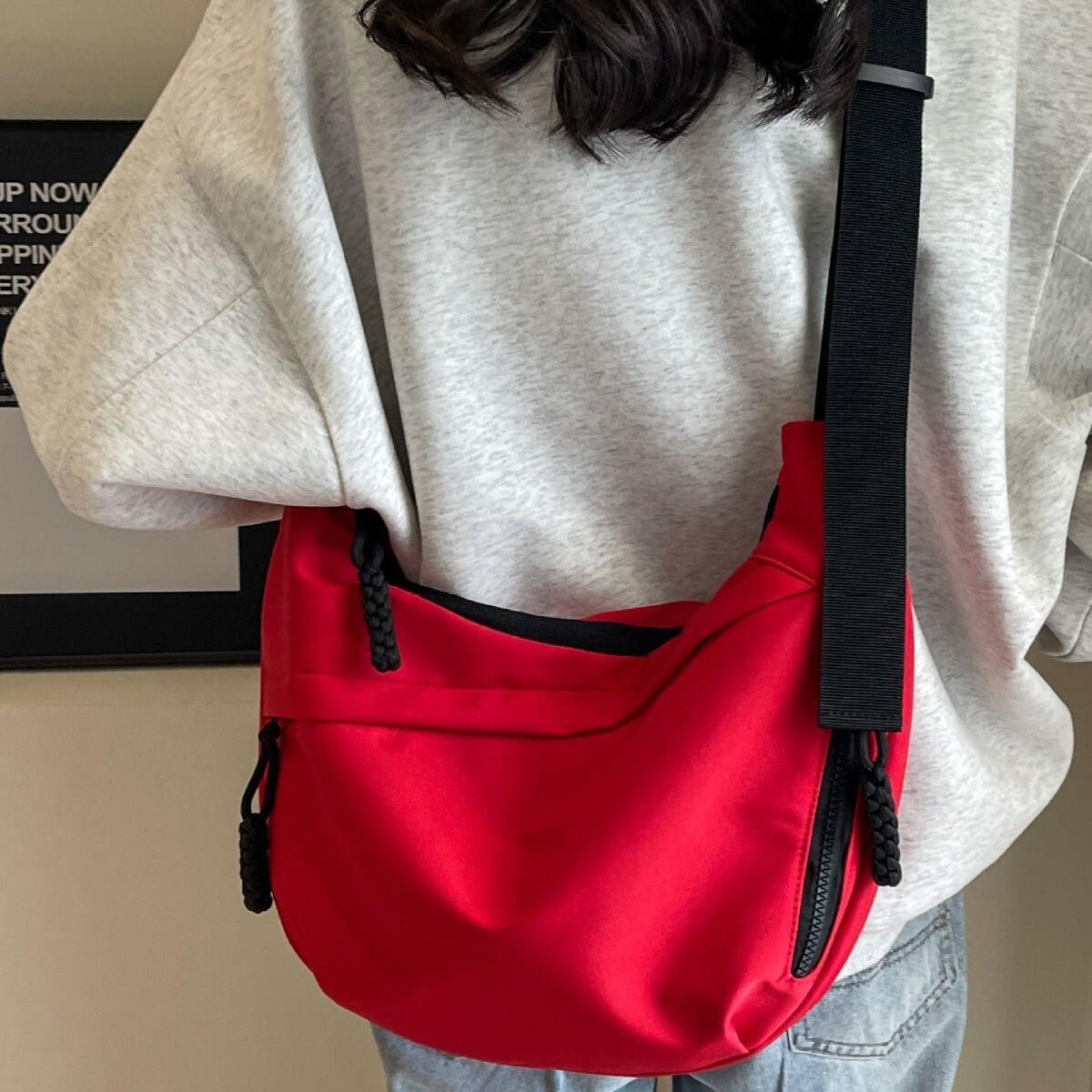 This Year's Trend Oxford Cloth Crossbody Women New Casual Shoulder Bag for Students Class Commuting Dumpling Bag. ddmymoon