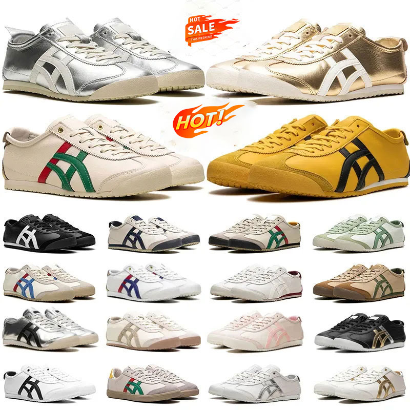 Designer mexico 66 casual shoes tiger mens sneakers trainers Triple Black Silver womens sports Casual Shoes