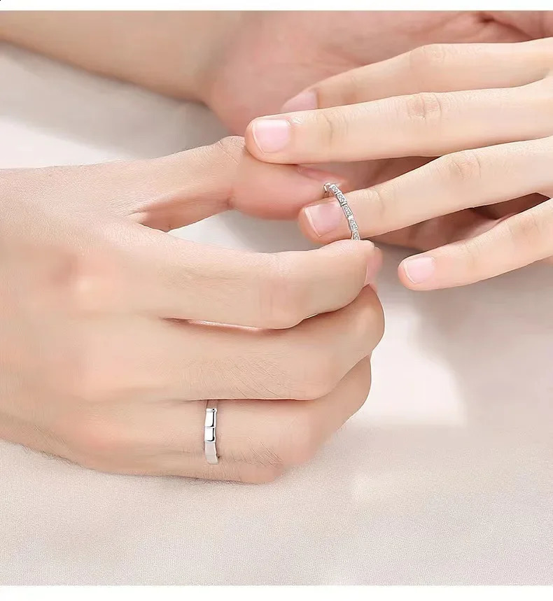 Korean TV drama My Demon Kim You Jung Zircon Mens and Womens Open Ring Adjustable Gift SONG KANG Couple Rings Fans 250805