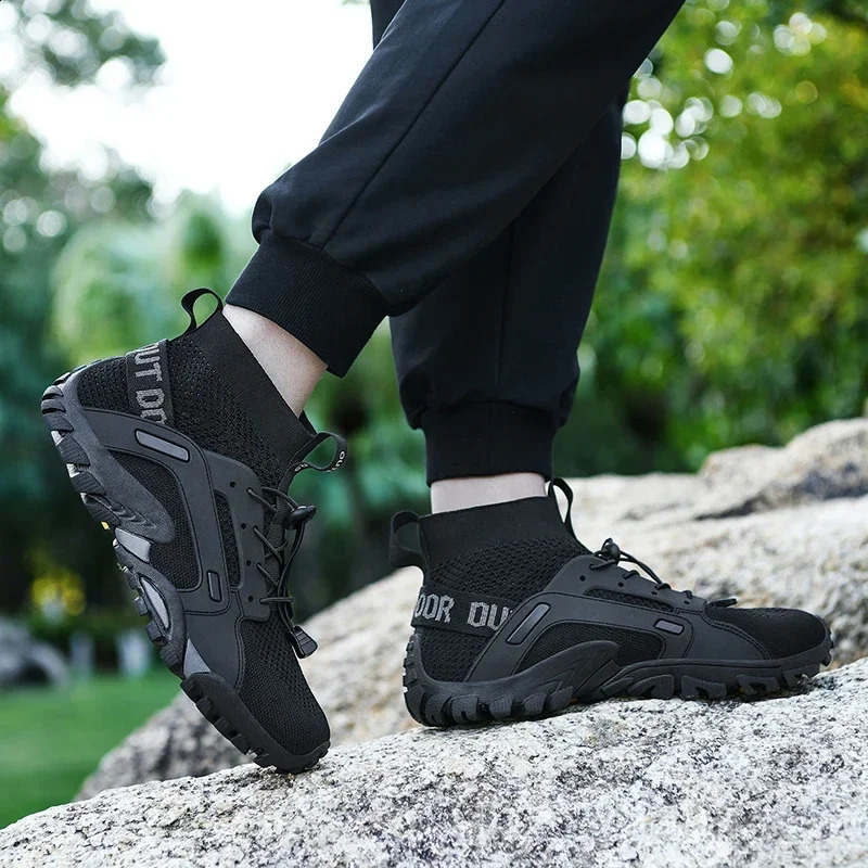 Hiking Shoes for Man Outdoor Comfortable Breathable Mesh High Top Boots Mountaineering Woman Quick Drying Leisure Travel Sneaker 250805