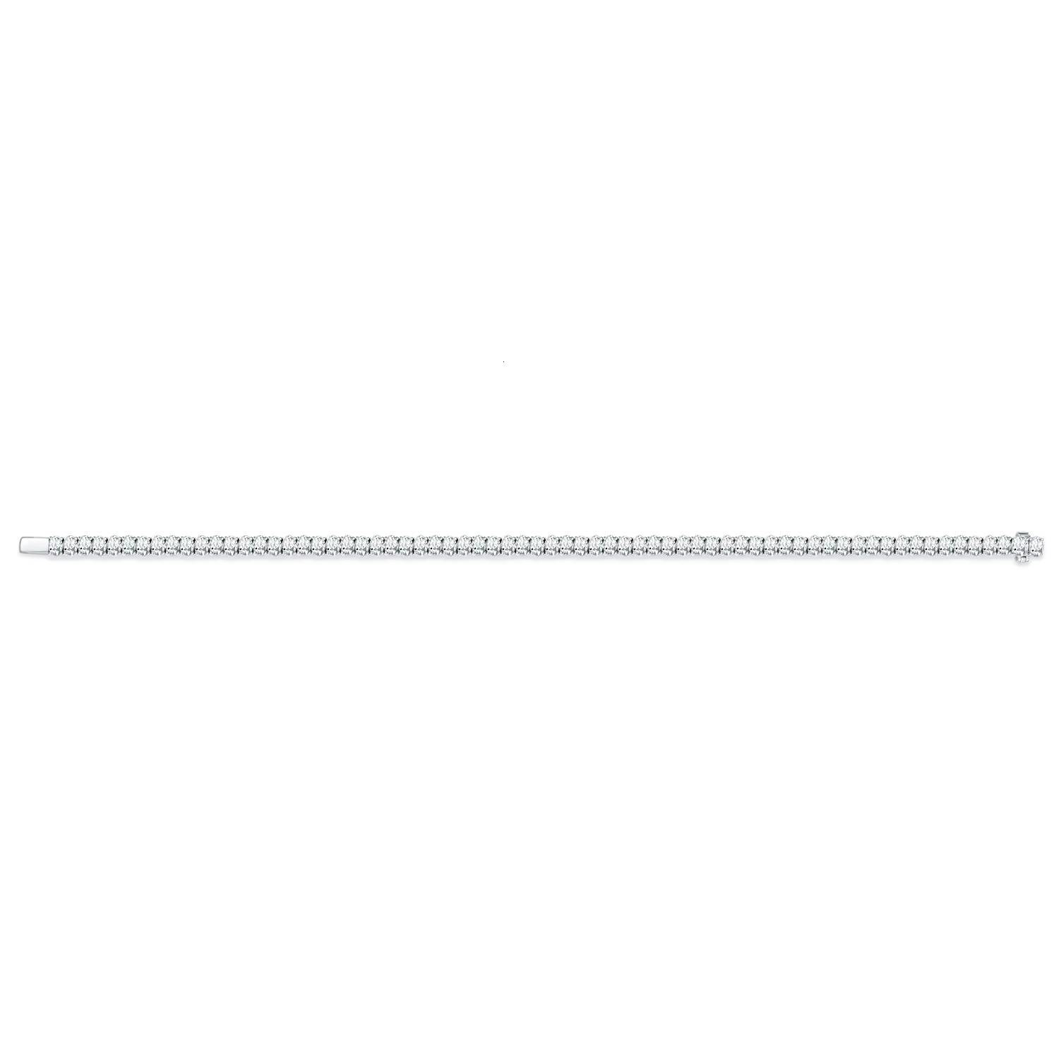Abiding Custom 18K Gold Jewelry Bracelet 12.816ctw VVS Oval Diamond 16cm Tennis Chain Lab Grown Diamond White Gold Bracelet