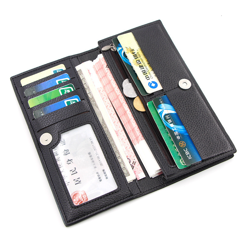New Casual Long Men's Wallet Simple Large Capacity Men's Clutch Coin Purse Luxury Bag Card Holder Money Clip