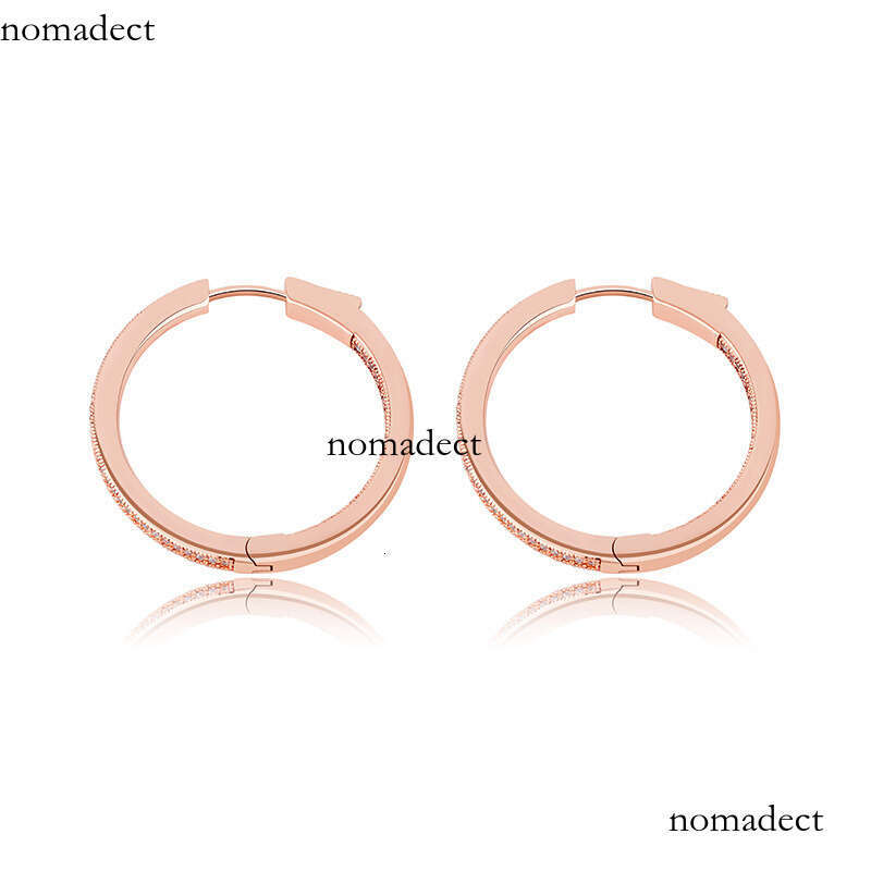 New Round Women's Micro Paved Full Zircon Hip-Hop Versatile Earrings