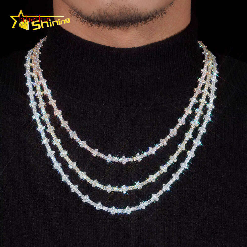 Fast Delivery Cross Necklace Bracelet Sterling Sier Pass Dia Tester GRA Certified VVS Moissanite Tennis Chain